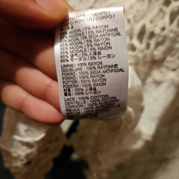 NWT Free People Ivory Dress Womens Size 0 white prairie, bohemian - Picture 11 of 11